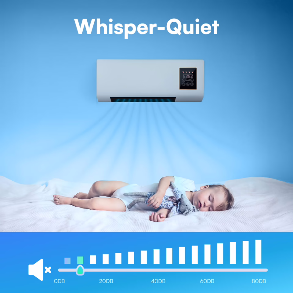 EpiCooler Portable AC quiet operation for bedroom use